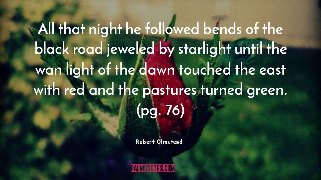 Robert Olmstead Quotes: All that night he followed