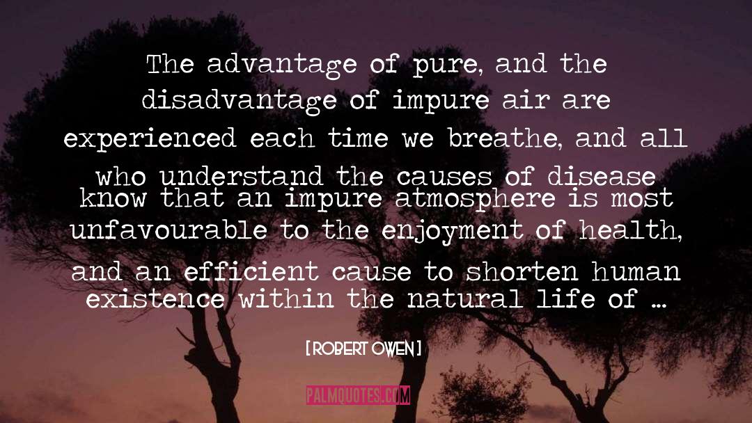 Robert Owen Quotes: The advantage of pure, and