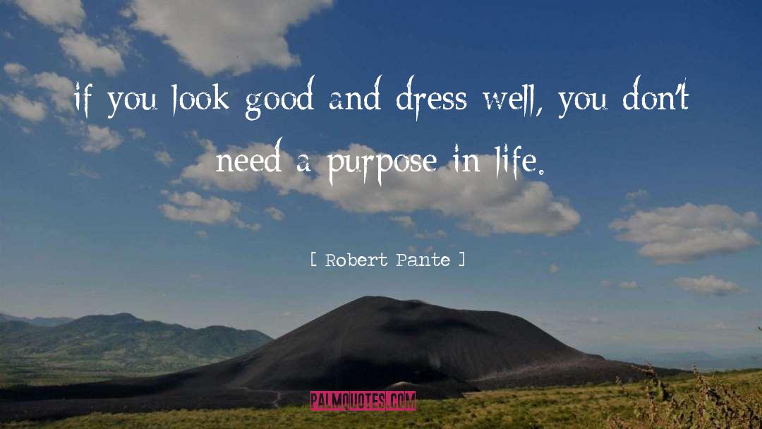Robert Pante Quotes: if you look good and