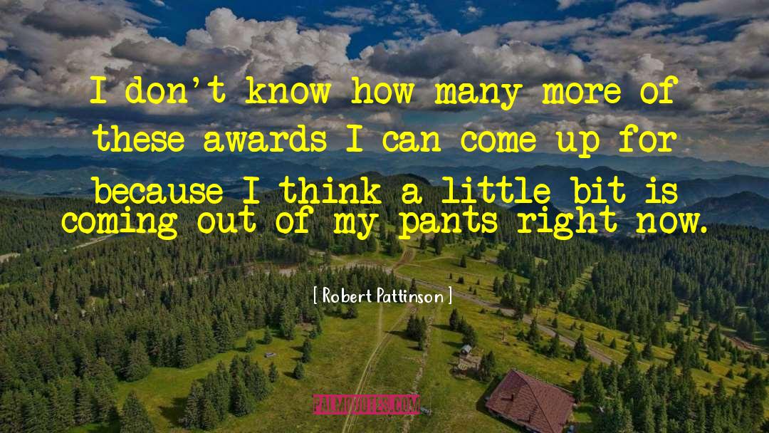 Robert Pattinson Quotes: I don't know how many