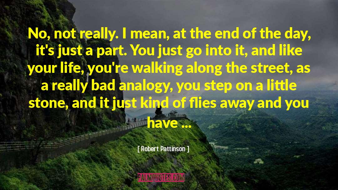 Robert Pattinson Quotes: No, not really. I mean,