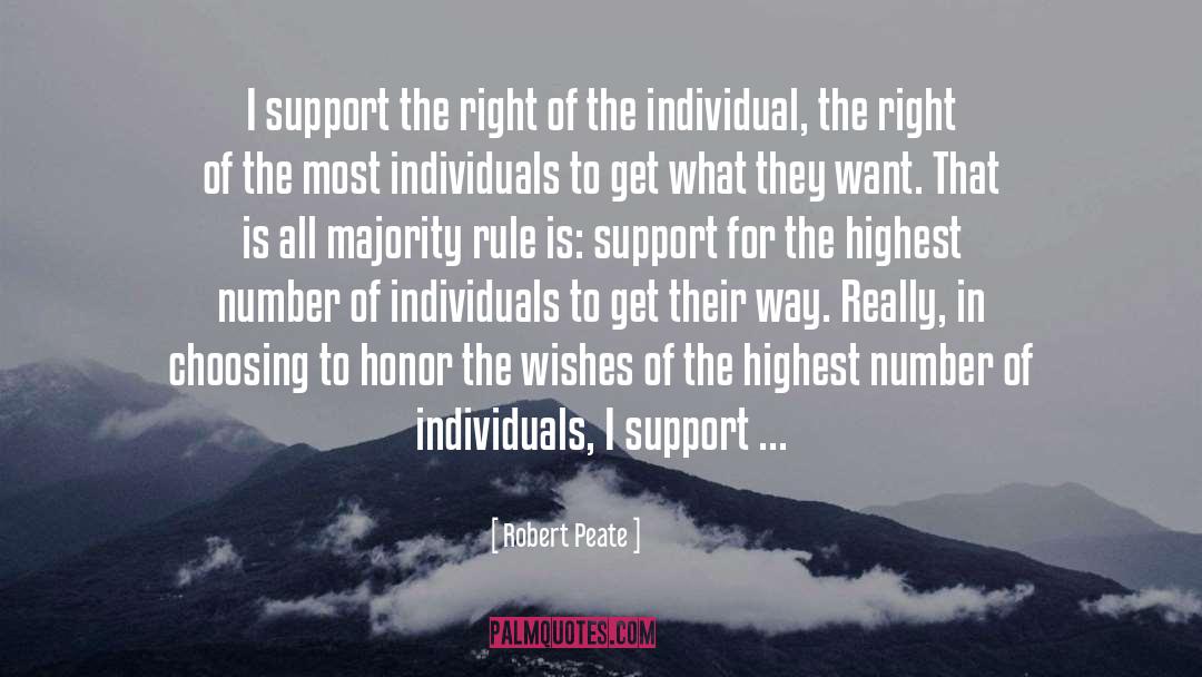 Robert Peate Quotes: I support the right of