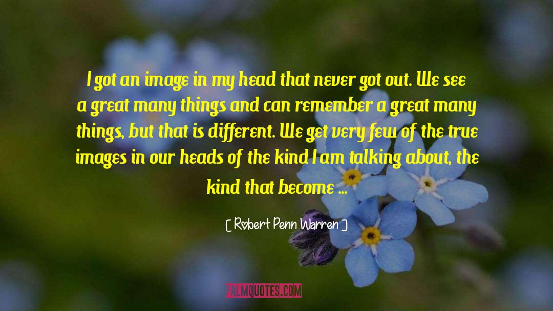 Robert Penn Warren Quotes: I got an image in