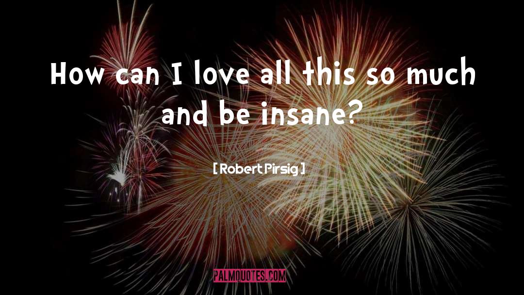 Robert Pirsig Quotes: How can I love all