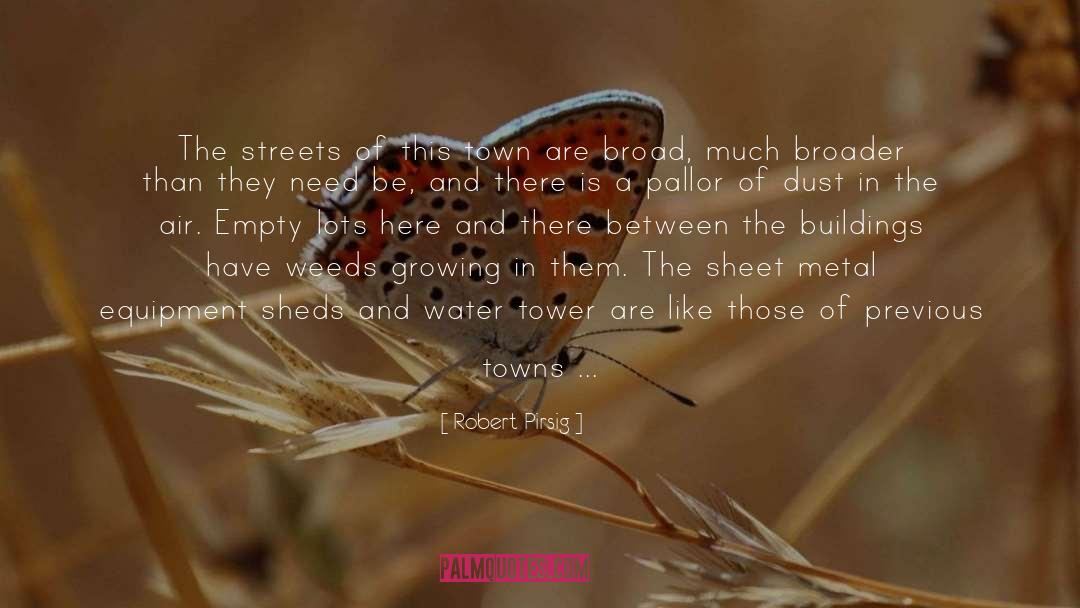 Robert Pirsig Quotes: The streets of this town