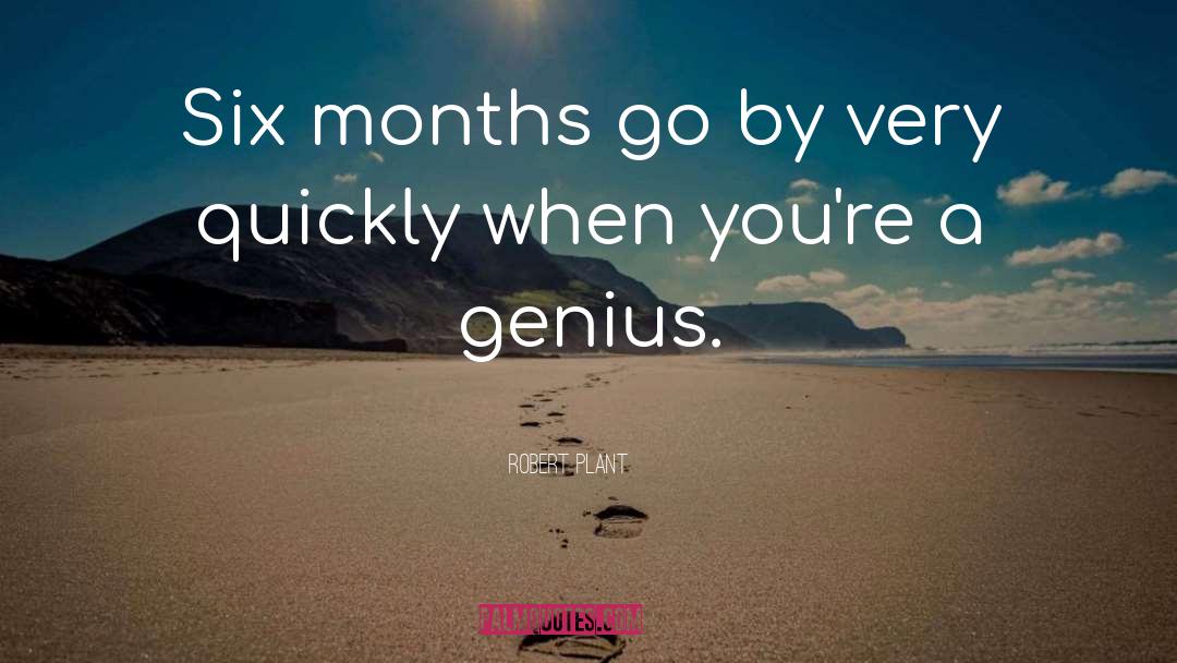 Robert Plant Quotes: Six months go by very