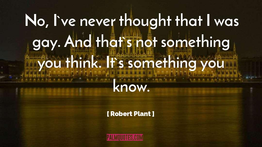 Robert Plant Quotes: No, I`ve never thought that