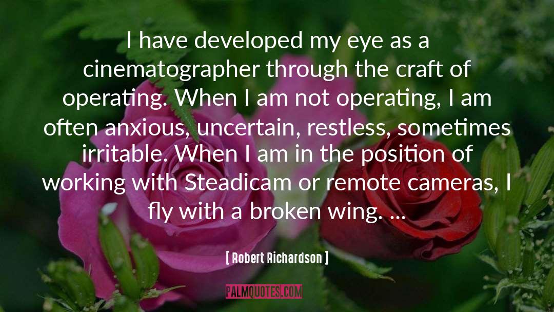 Robert Richardson Quotes: I have developed my eye