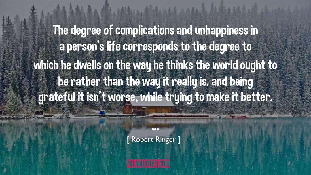 Robert Ringer Quotes: The degree of complications and