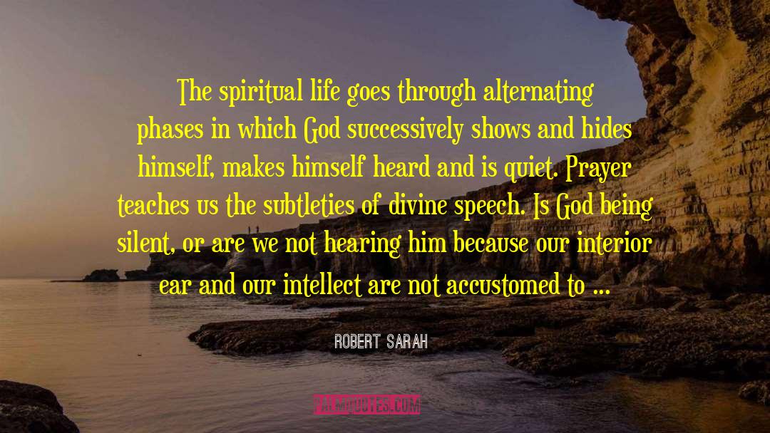 Robert Sarah Quotes: The spiritual life goes through