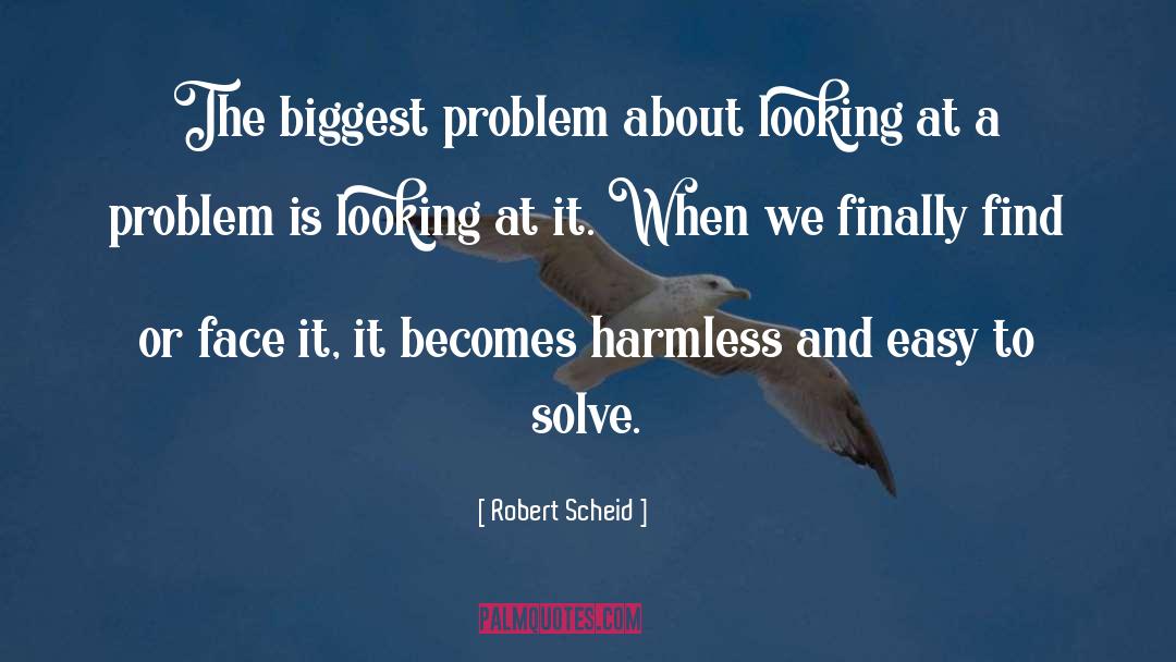 Robert Scheid Quotes: The biggest problem about looking