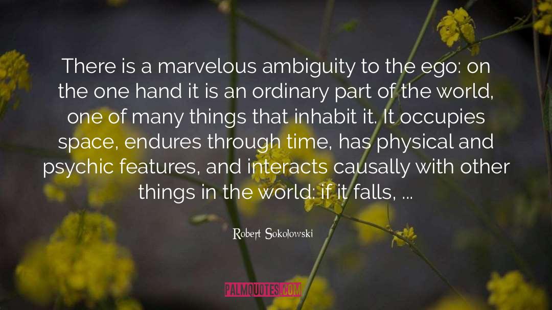 Robert Sokolowski Quotes: There is a marvelous ambiguity