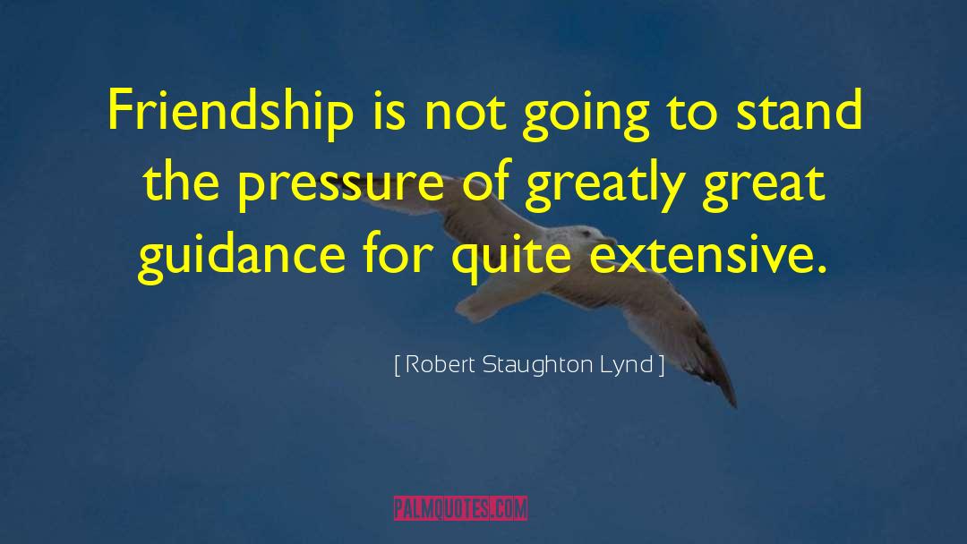 Robert Staughton Lynd Quotes: Friendship is not going to