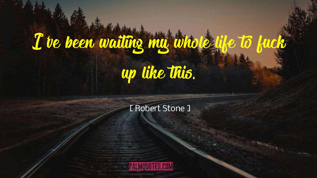 Robert Stone Quotes: I've been waiting my whole