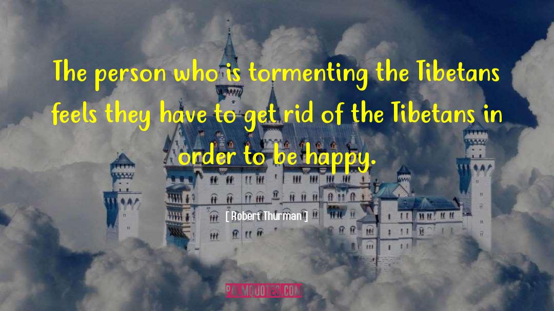 Robert Thurman Quotes: The person who is tormenting