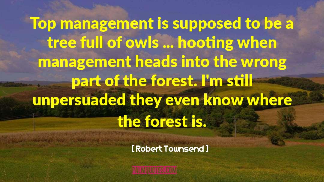 Robert Townsend Quotes: Top management is supposed to