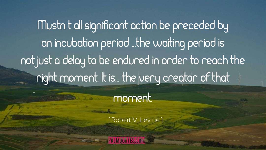 Robert V. Levine Quotes: Mustn't all significant action be