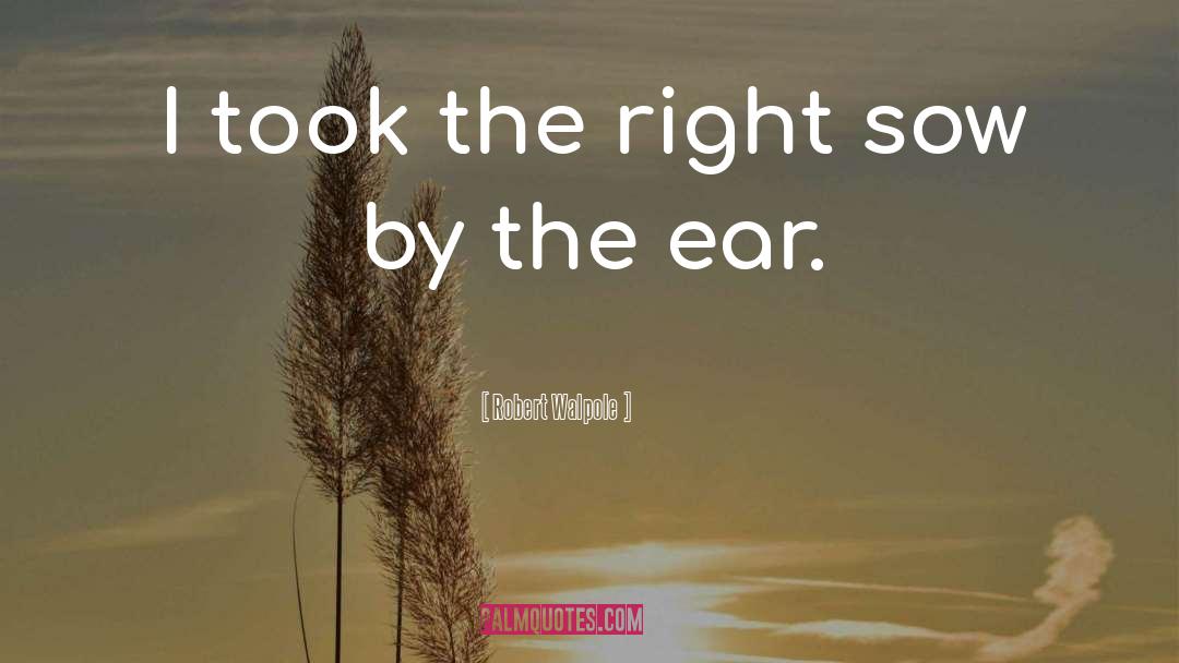 Robert Walpole Quotes: I took the right sow
