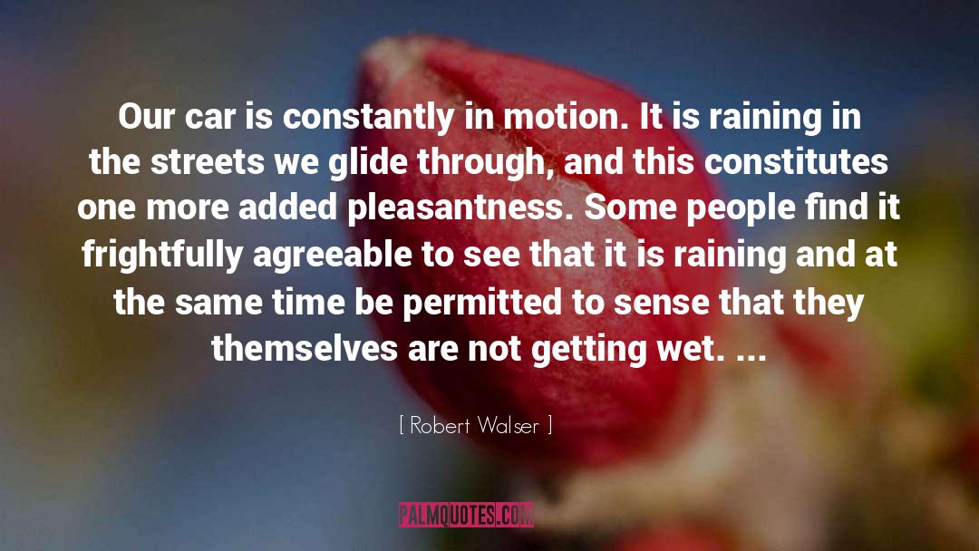 Robert Walser Quotes: Our car is constantly in