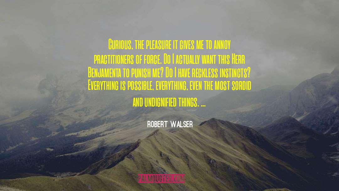 Robert Walser Quotes: Curious, the pleasure it gives