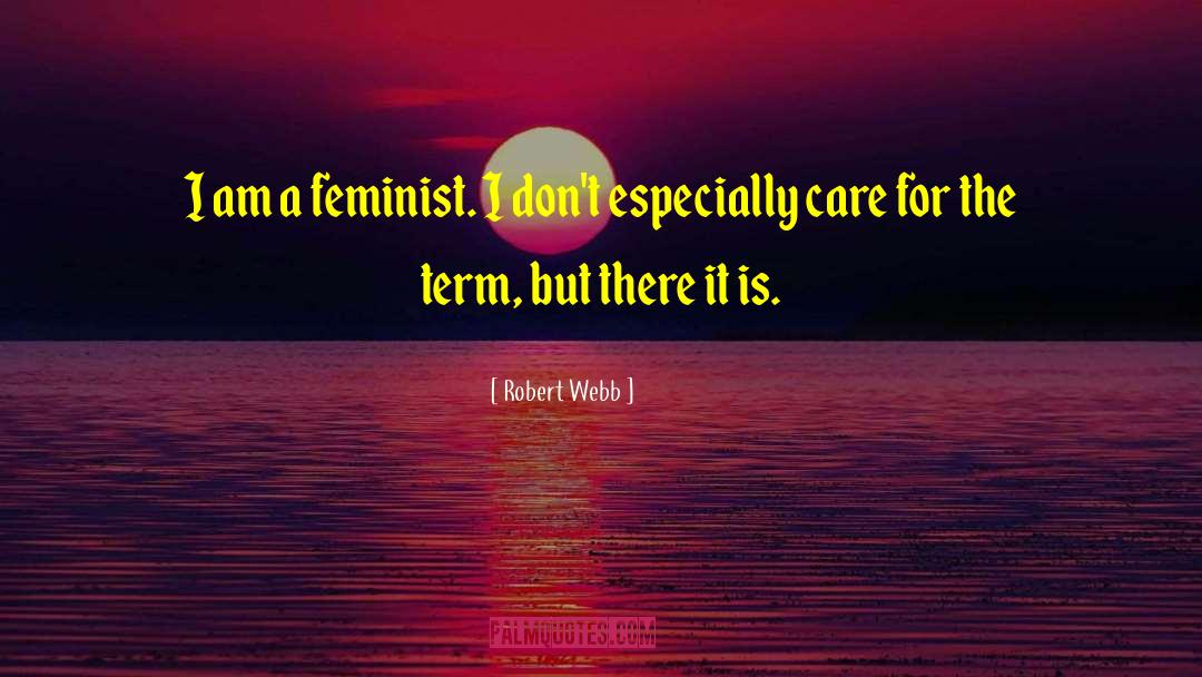 Robert Webb Quotes: I am a feminist. I