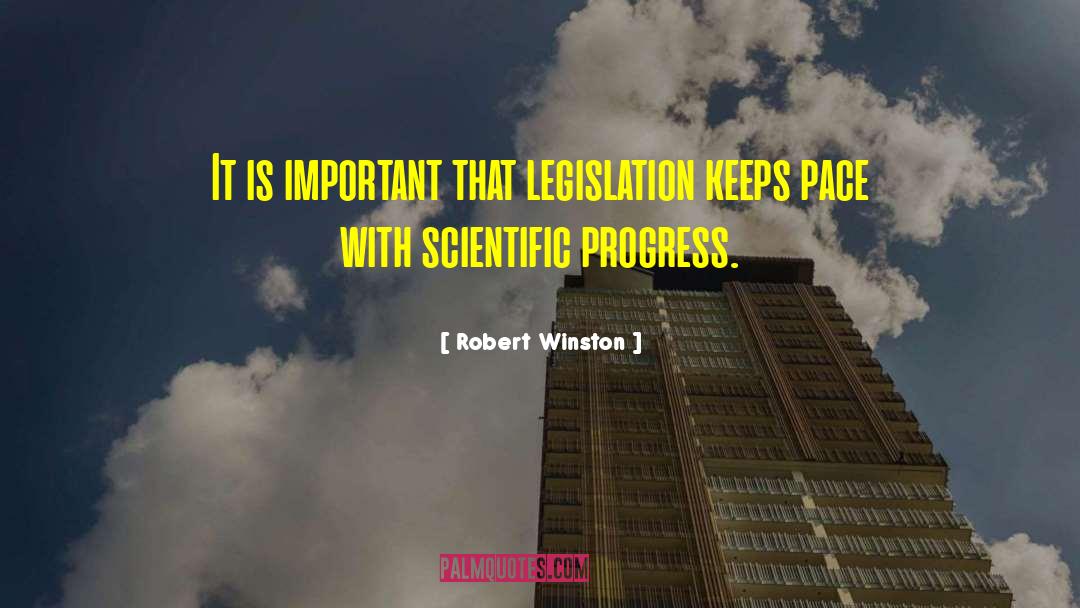 Robert Winston Quotes: It is important that legislation