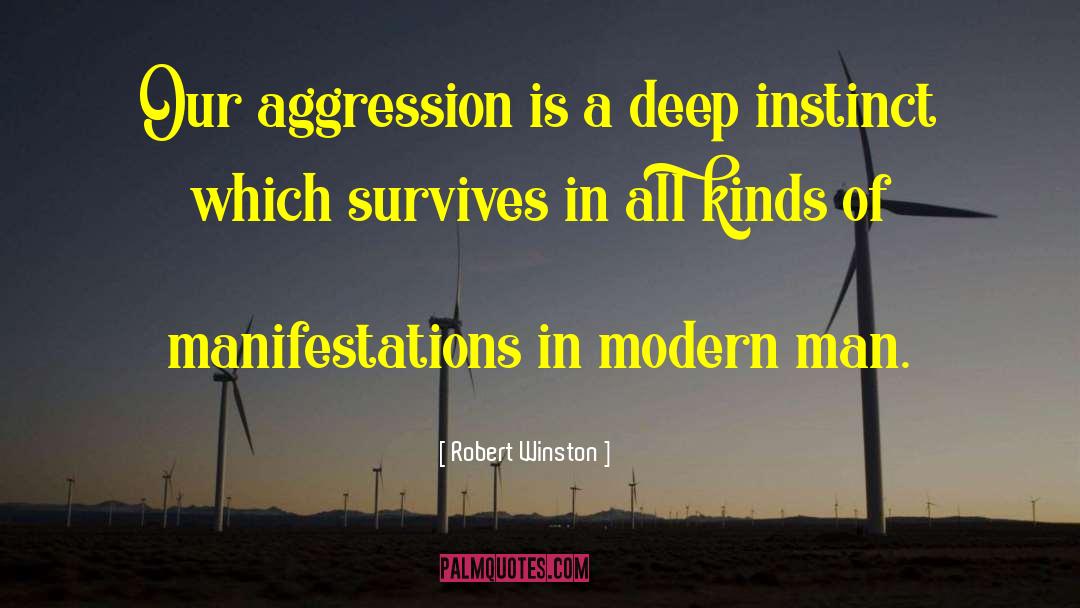 Robert Winston Quotes: Our aggression is a deep