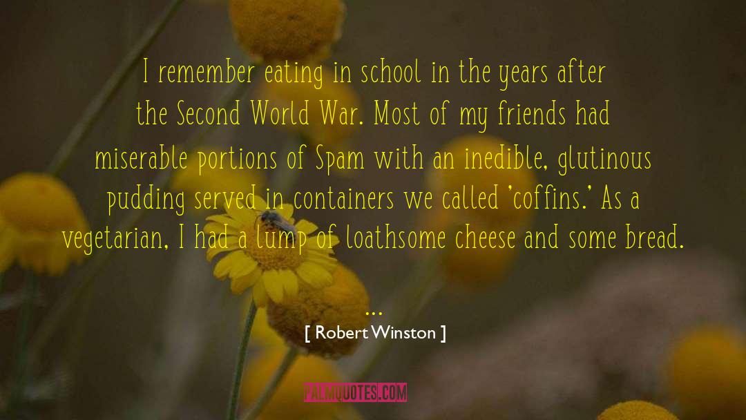 Robert Winston Quotes: I remember eating in school