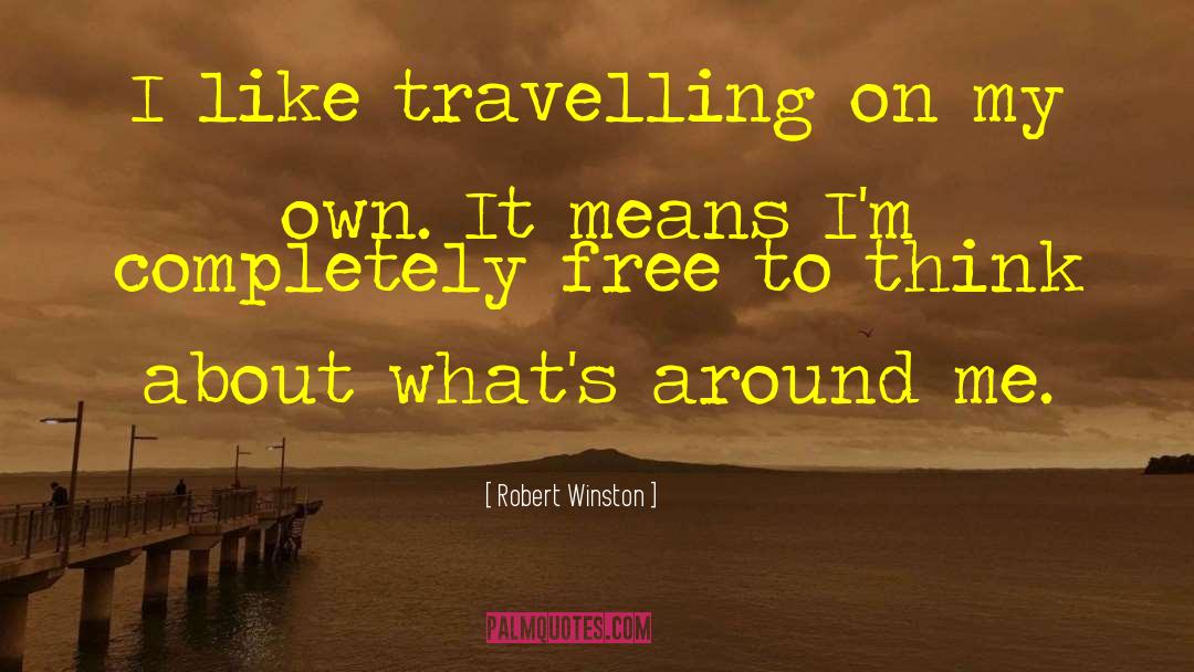 Robert Winston Quotes: I like travelling on my