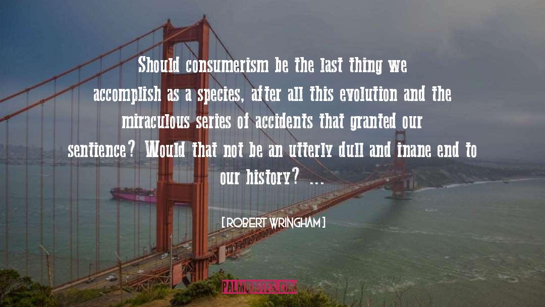 Robert Wringham Quotes: Should consumerism be the last