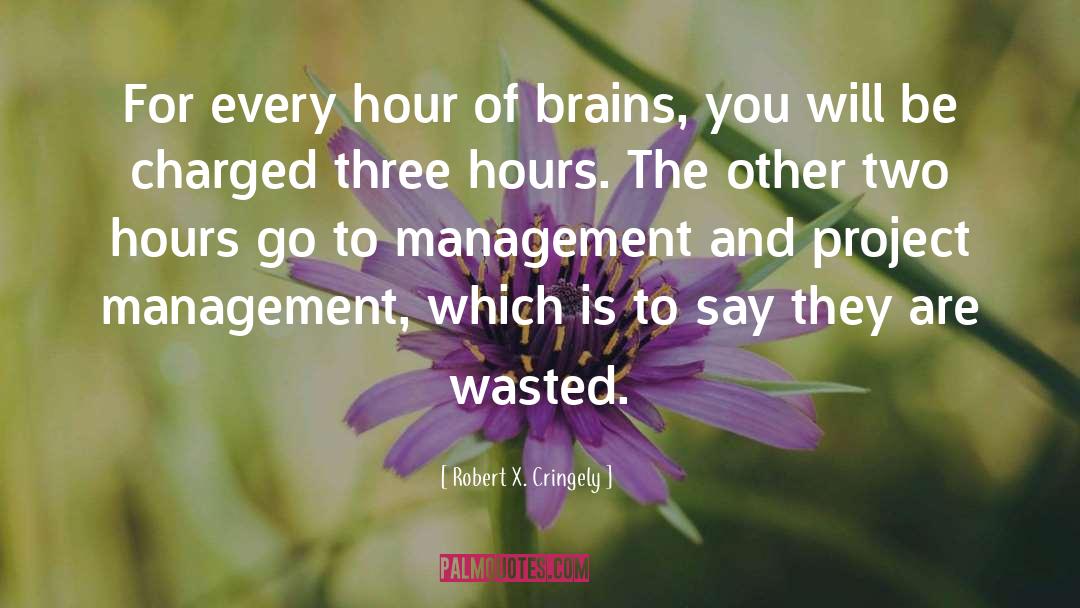 Robert X. Cringely Quotes: For every hour of brains,