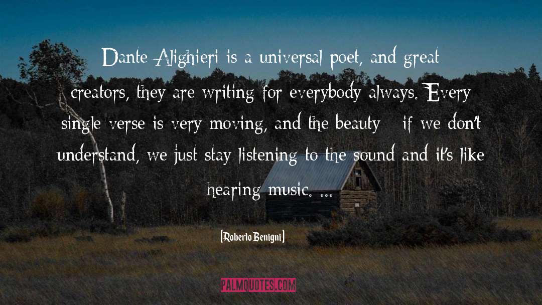 Roberto Benigni Quotes: Dante Alighieri is a universal
