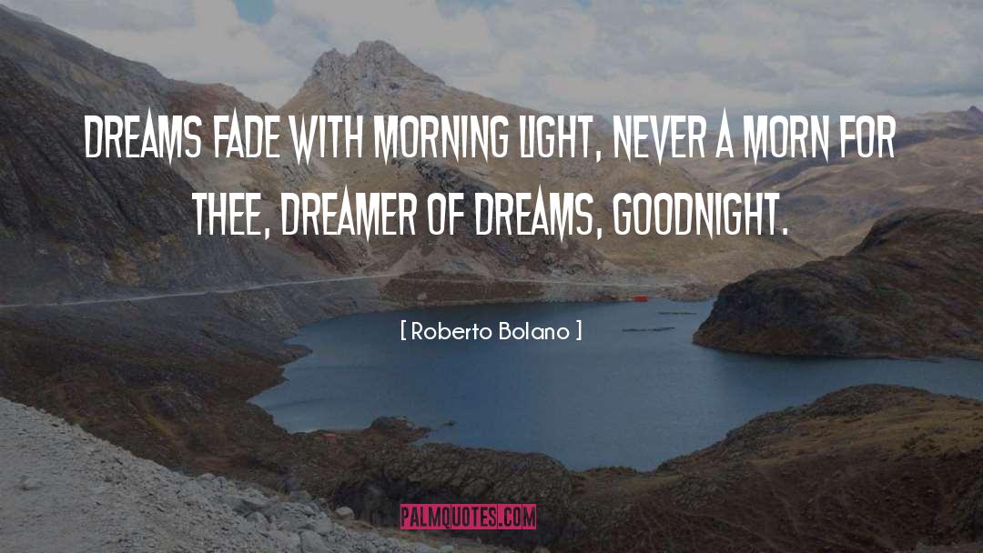 Roberto Bolano Quotes: Dreams fade with morning light,