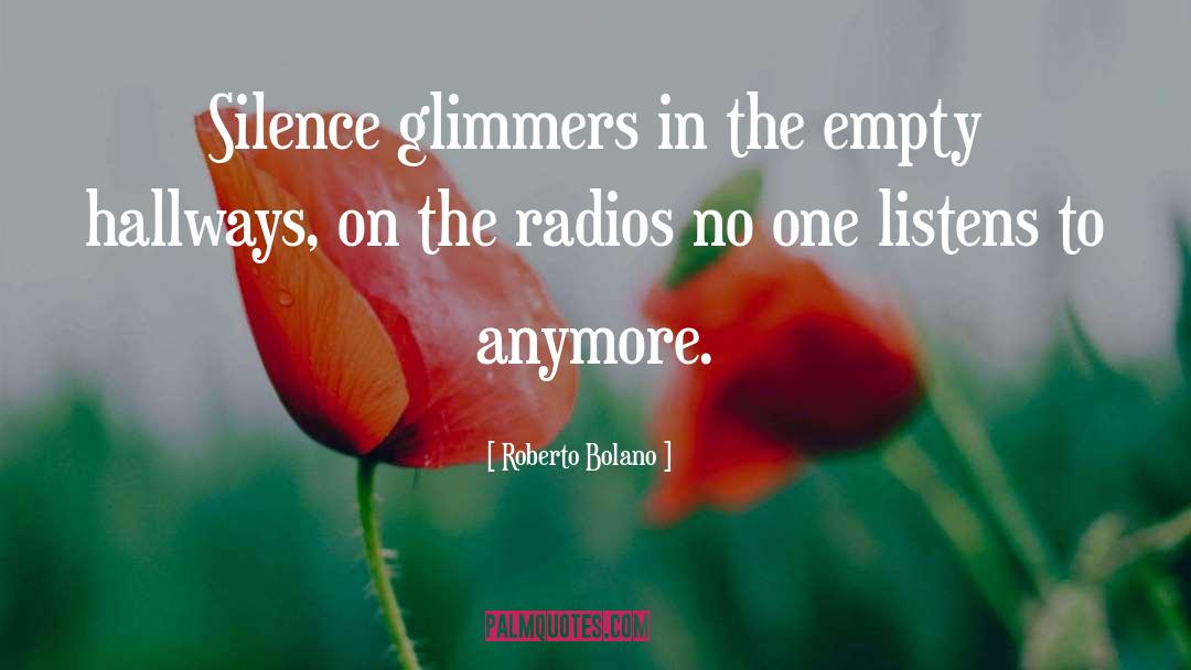 Roberto Bolano Quotes: Silence glimmers in the empty
