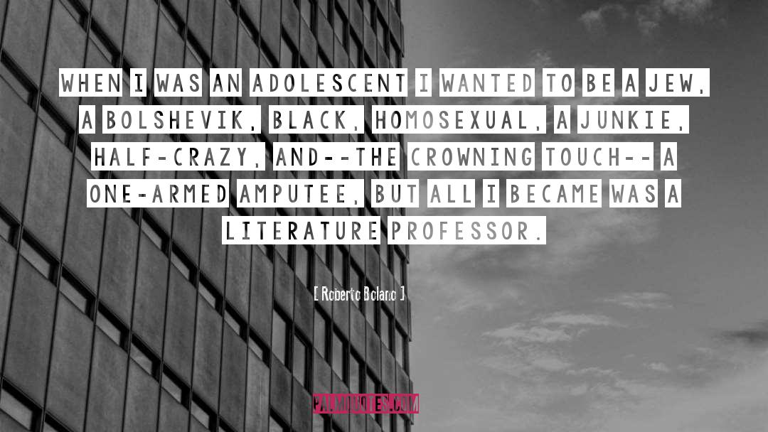 Roberto Bolano Quotes: When I was an adolescent