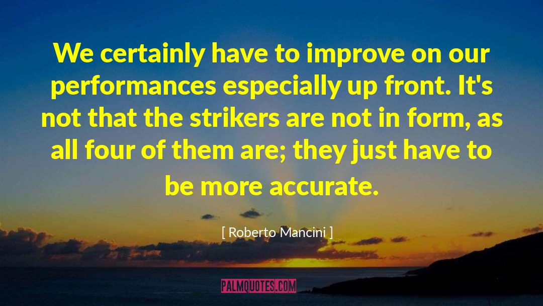 Roberto Mancini Quotes: We certainly have to improve