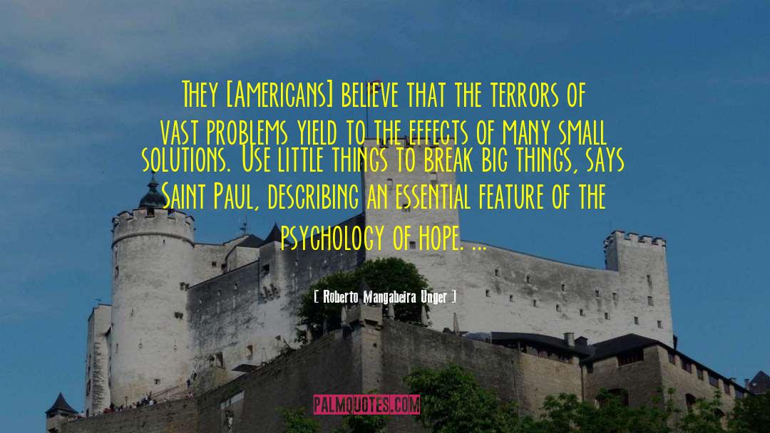 Roberto Mangabeira Unger Quotes: They [Americans] believe that the