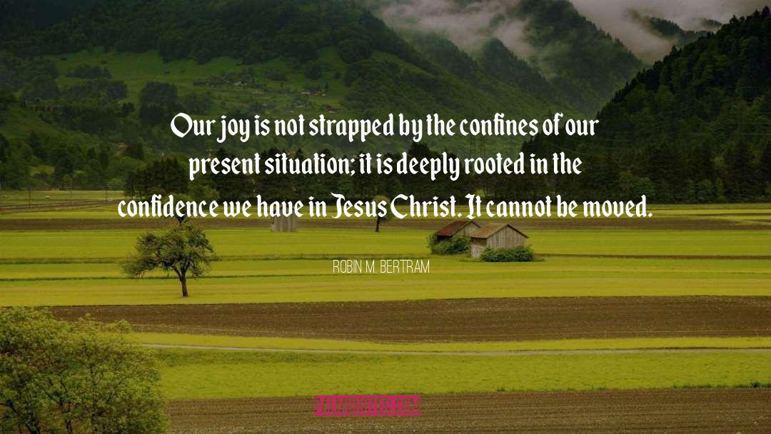 Robin M. Bertram Quotes: Our joy is not strapped