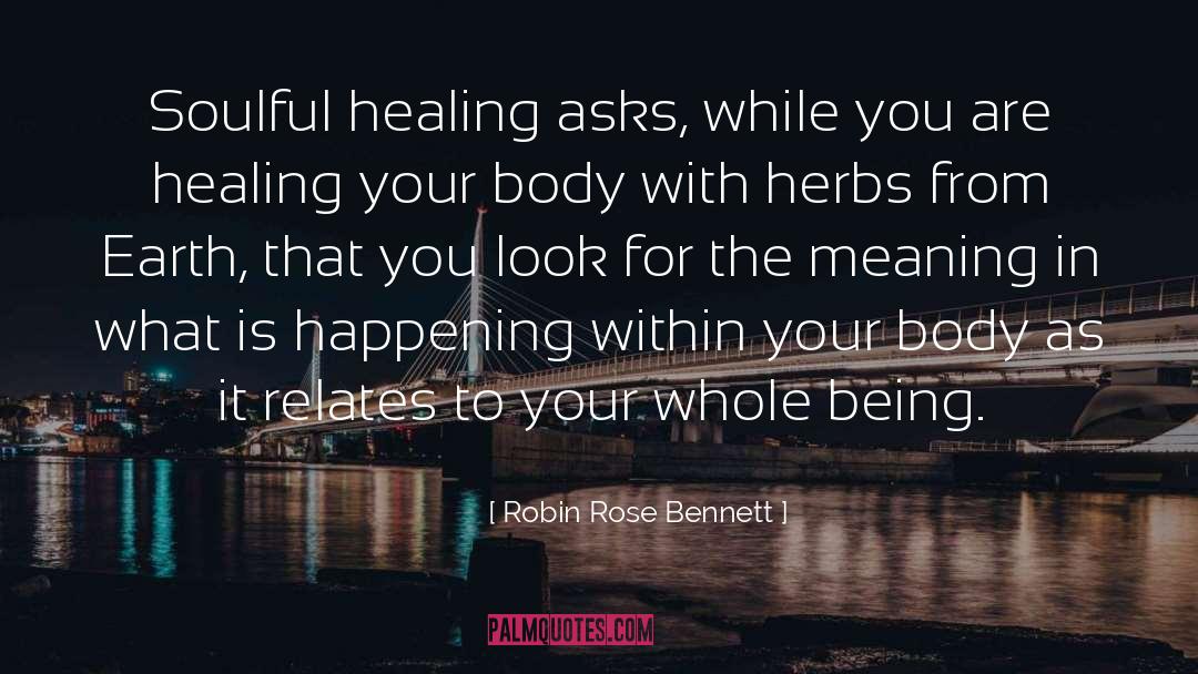 Robin Rose Bennett Quotes: Soulful healing asks, while you