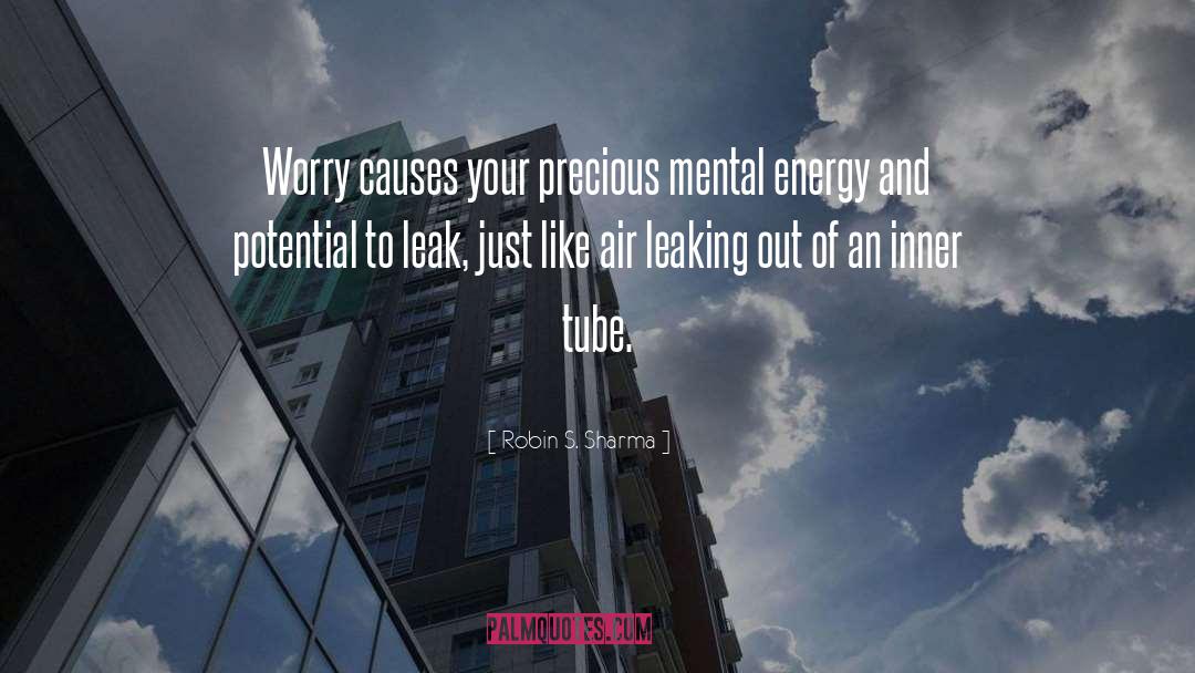Robin S. Sharma Quotes: Worry causes your precious mental
