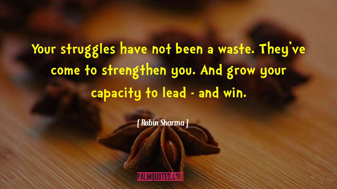 Robin Sharma Quotes: Your struggles have not been