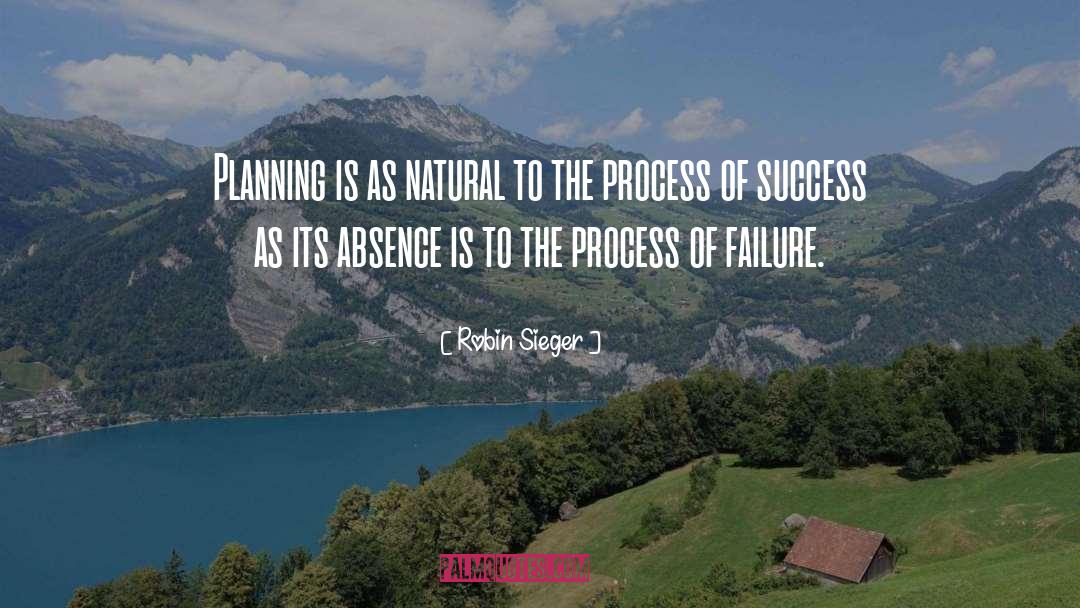Robin Sieger Quotes: Planning is as natural to