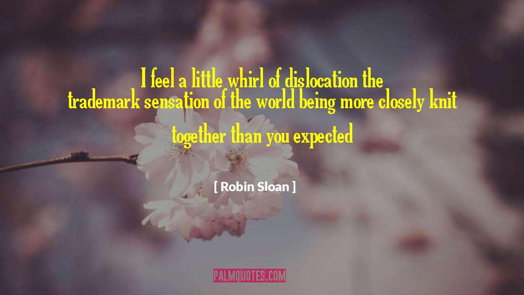 Robin Sloan Quotes: I feel a little whirl