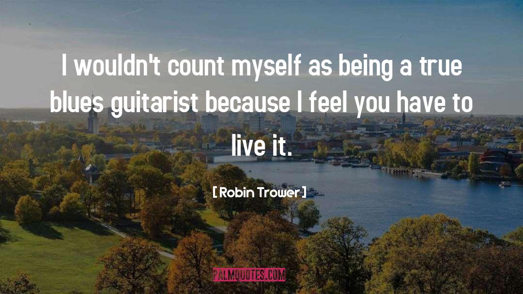 Robin Trower Quotes: I wouldn't count myself as