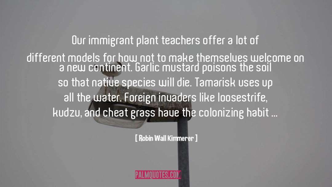 Robin Wall Kimmerer Quotes: Our immigrant plant teachers offer