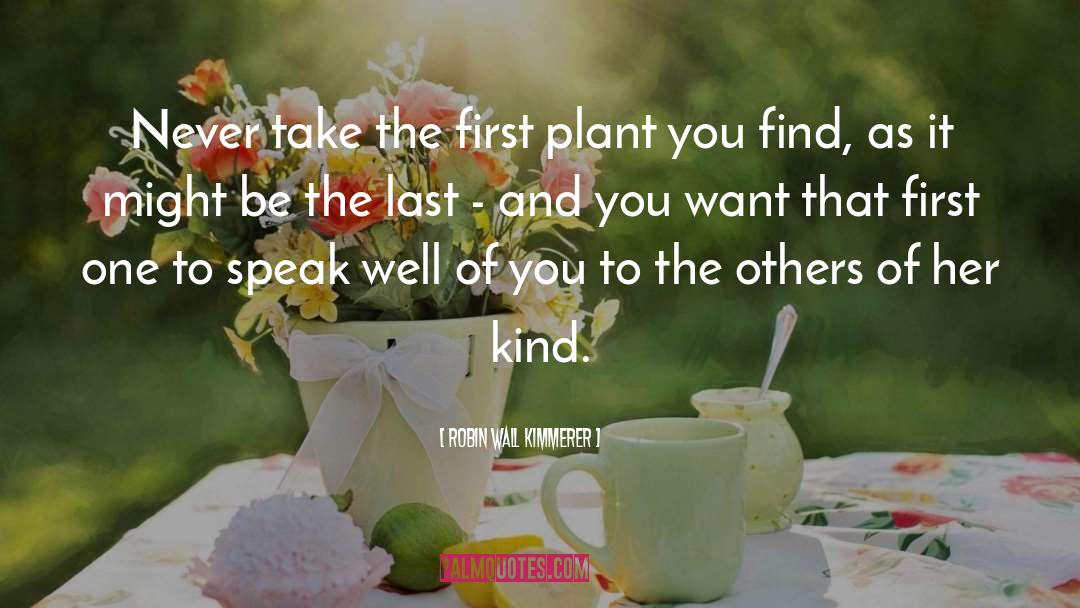 Robin Wall Kimmerer Quotes: Never take the first plant