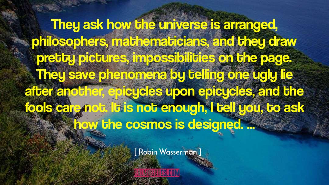 Robin Wasserman Quotes: They ask how the universe