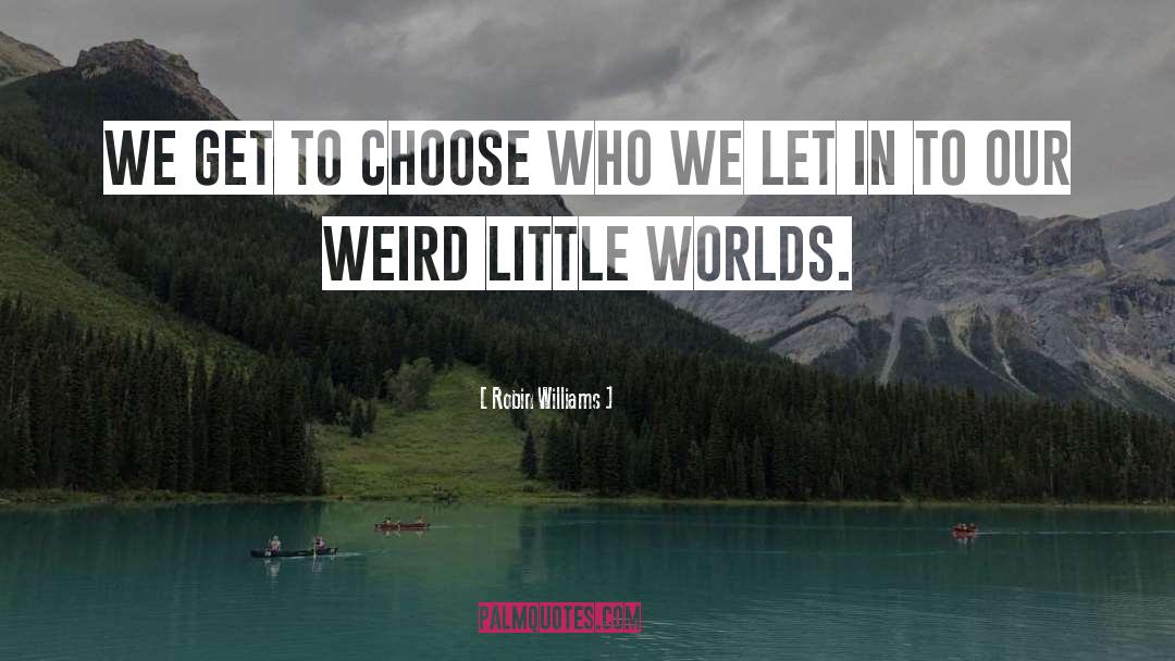 Robin Williams Quotes: We get to choose who