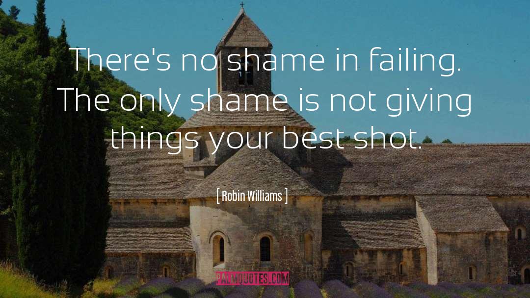 Robin Williams Quotes: There's no shame in failing.