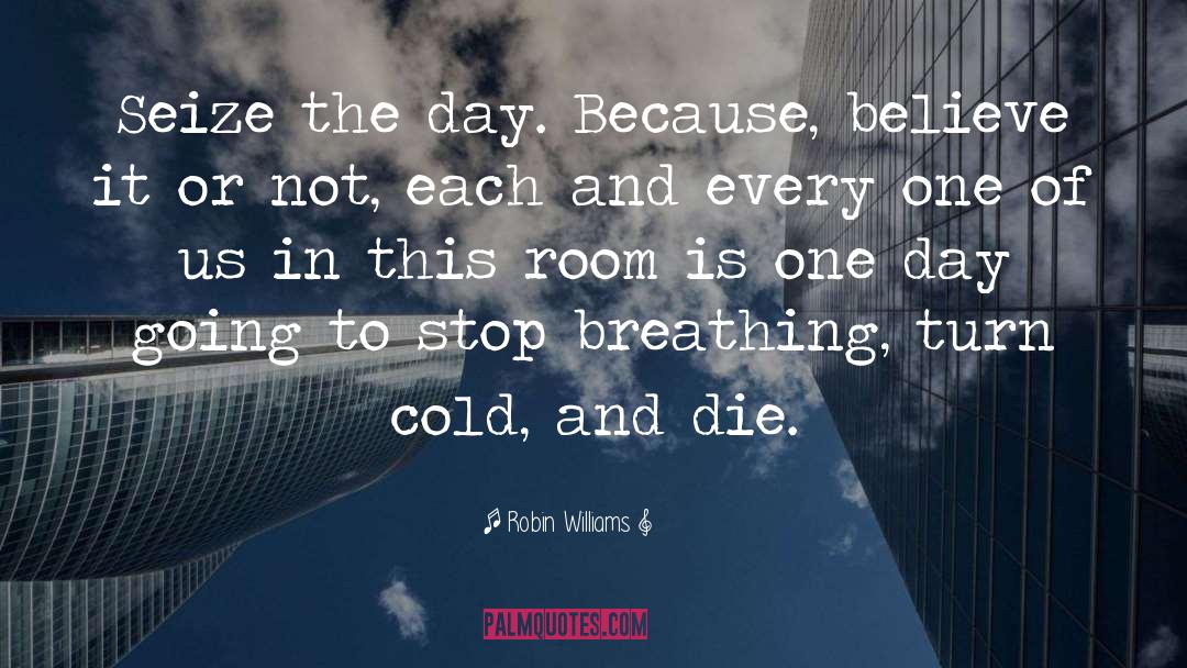 Robin Williams Quotes: Seize the day. Because, believe